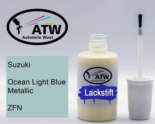 Suzuki, Ocean Light Blue Metallic, ZFN: 20ml Lackstift, von ATW Autoteile West.